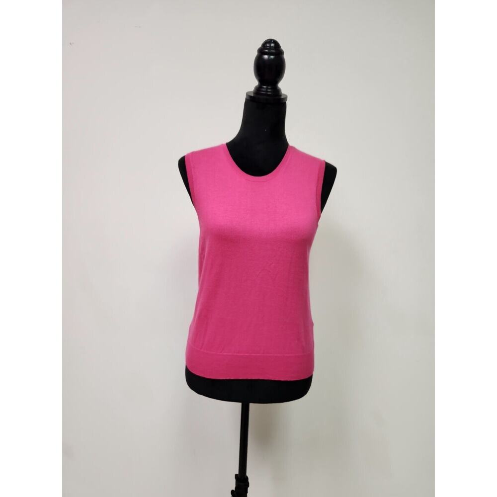 Ralph Lauren Sport Women's Pink Knit Cotton Sleeveless Sweater Size Medium